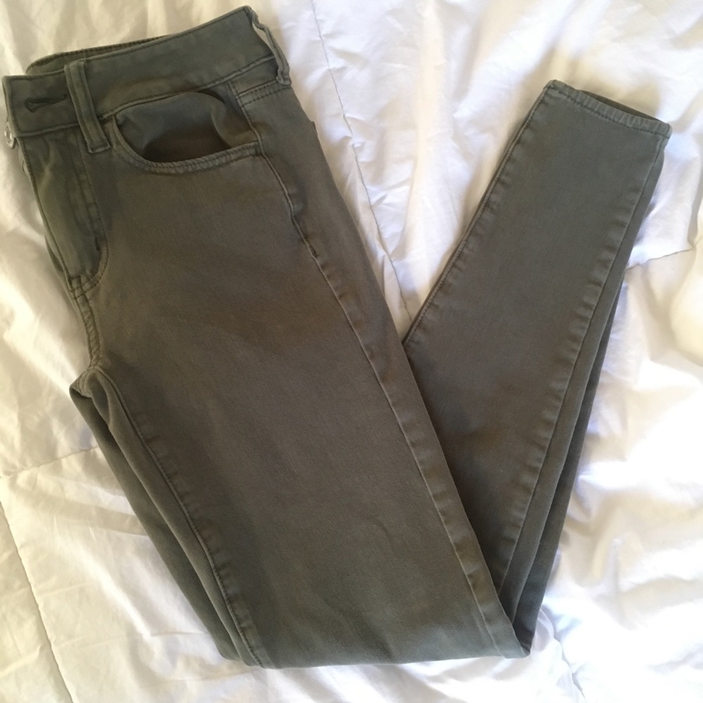American Eagle Army Green Jeggings
